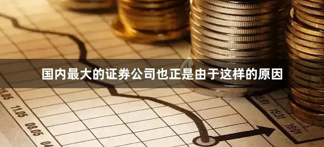 国内最大的证券公司也正是由于这样的原因